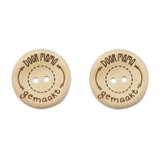 Durable Houten Knopen Door Mama Gemaakt 30mm 2 stuks
