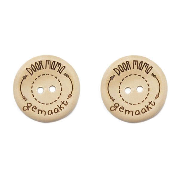 Durable Houten Knopen Door Mama Gemaakt 30mm 2 stuks