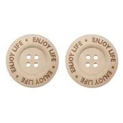 Durable Houten Knopen Enjoy Life 40mm 2 stuks