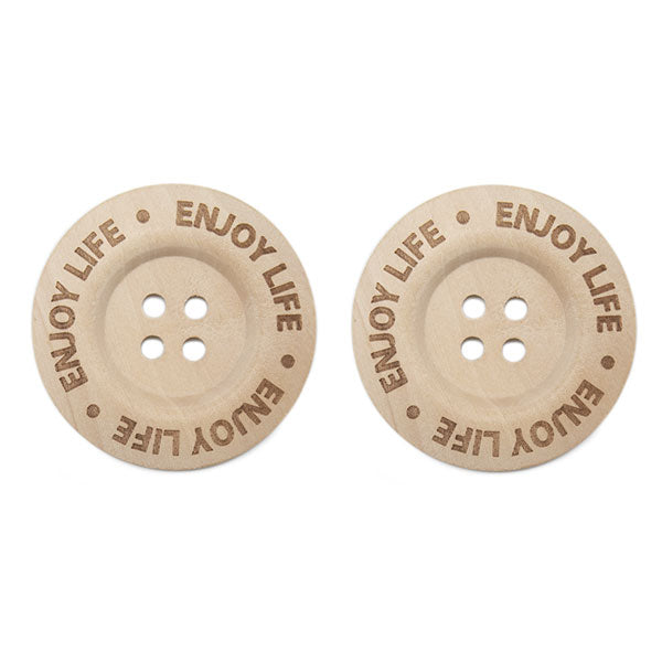 Durable Houten Knopen Enjoy Life 40mm 2 stuks