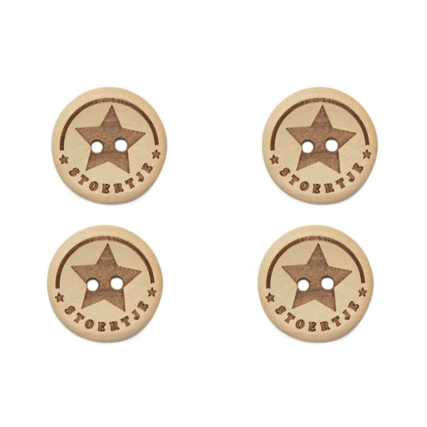 Durable Houten Knopen Stoertje 20mm 4 stuks
