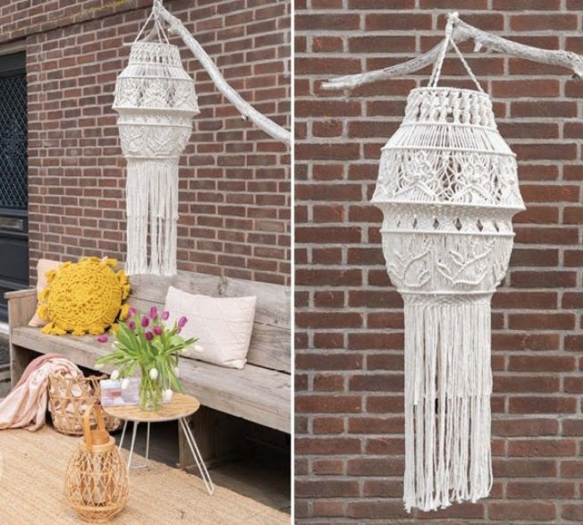 Garden summer macrame lamp — sfeerbeeld met Durable Rope