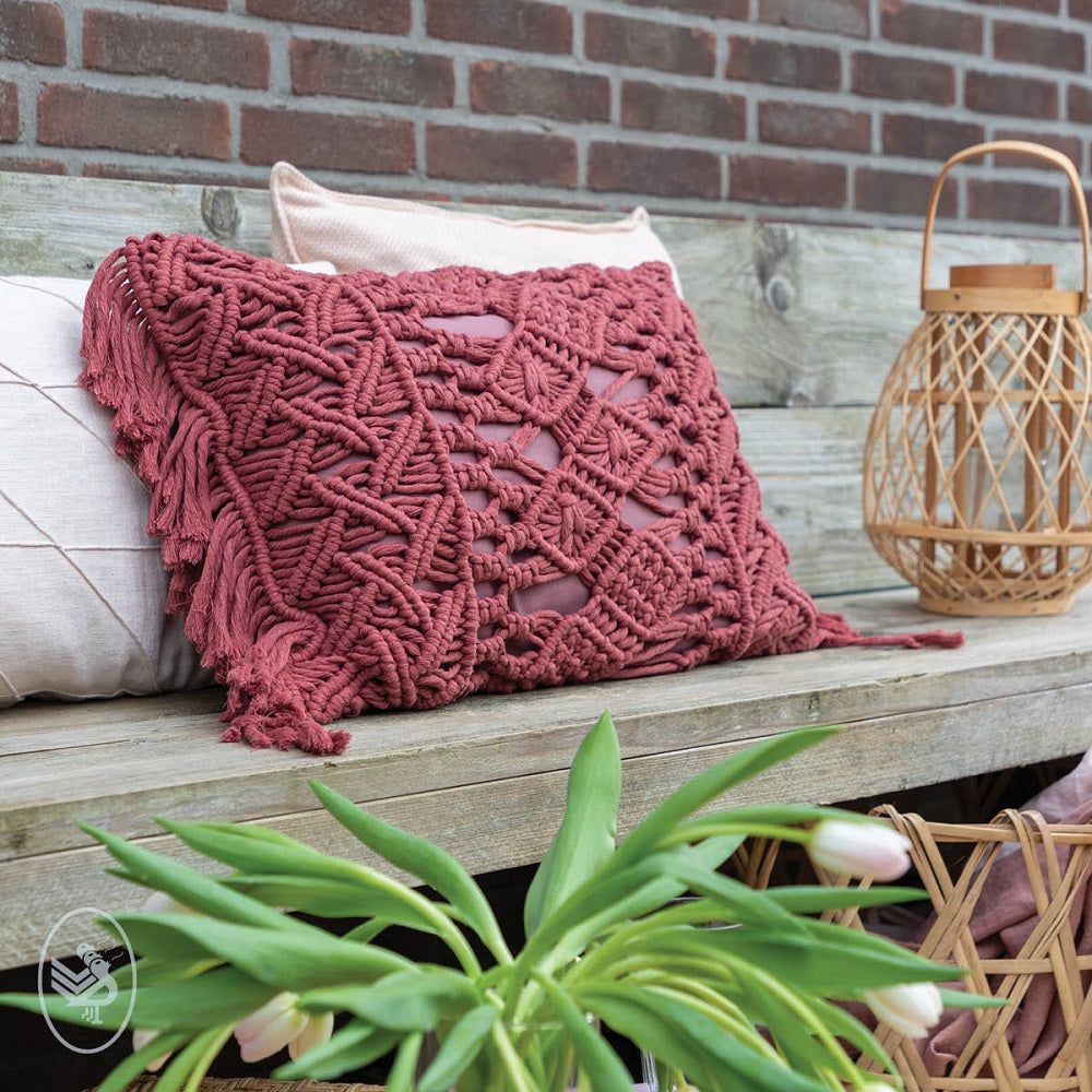 Rope kussen vierkant — gemaakt met Durable Rope