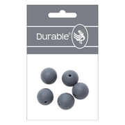 Durable Siliconen Kralen 15mm 5 stuks 004 Grey