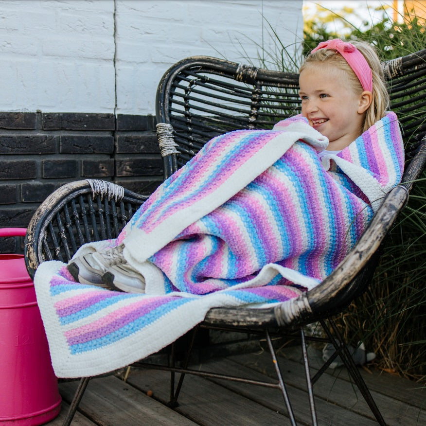 Durable velvet happy unicorn stripes blanket — gemaakt met Durable Velvet