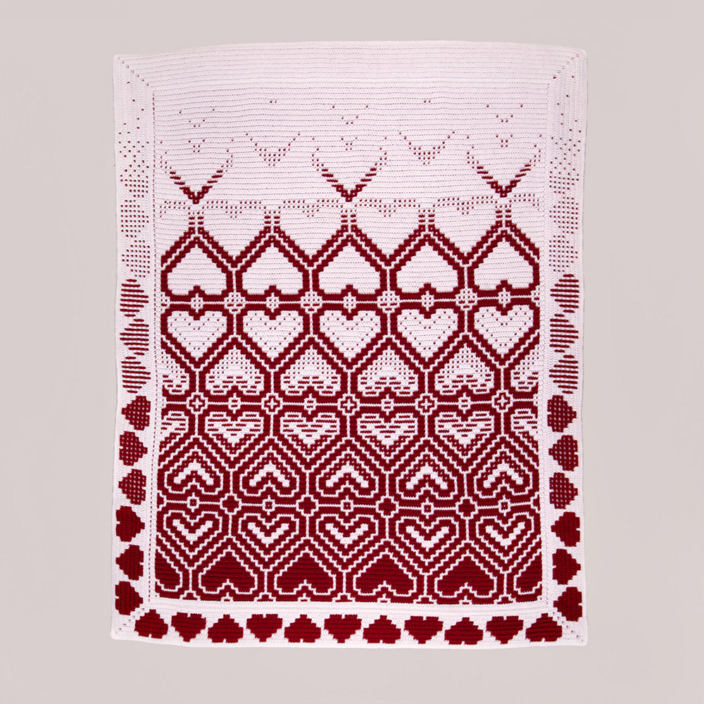 Anneke den Outer - Fading Hearts Interlocking Haakpakket - Inclusief Digitaal Patroon (4)