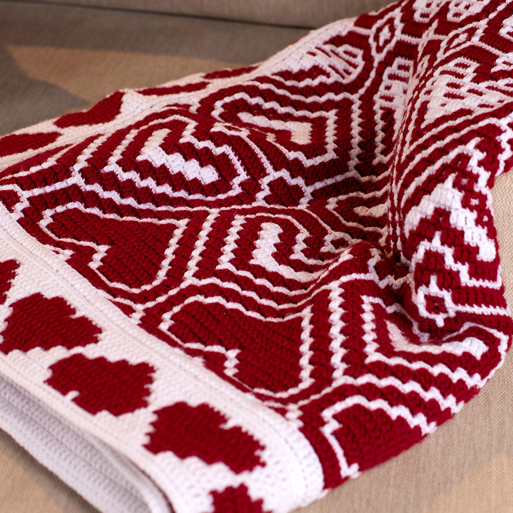 Anneke den Outer - Fading Hearts Interlocking Haakpakket - Inclusief Digitaal Patroon (3)
