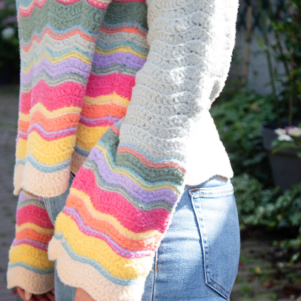 Chevron — gemaakt met Felt-it Chevron Strepentrui Haakpakket (3)