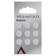 Milward Parelmoer Knoop Rond met Ellips Wit 11mm (9 stuks)