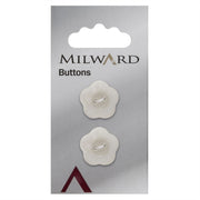 Milward Bloem Knoop Wit 20mm (2 stuks)