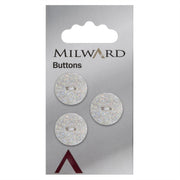 Milward Knoop met Glitters Wit 17mm (3 stuks)