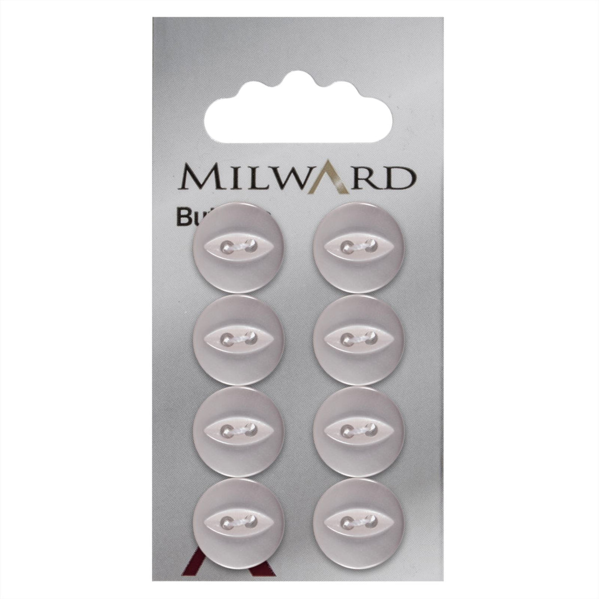 Milward Parelmoer Knoop Lichtroze 13mm (8 stuks)