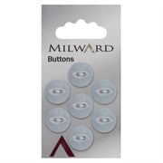Milward Parelmoer Knoop Witblauw 13mm (7 stuks)