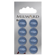 Milward Parelmoer Knoop Blauw 13mm (8 stuks)