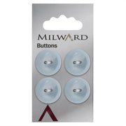 Milward Glans Knoop Blauw 19mm (4 stuks)