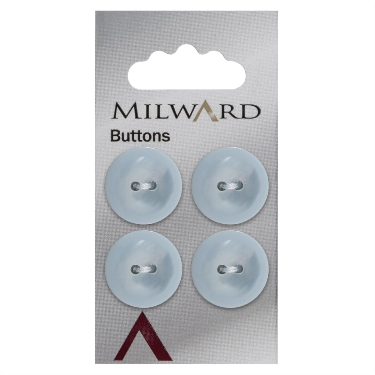 Milward Glans Knoop Blauw 19mm (4 stuks)