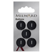 Milward Knoop Mat Zwart 16mm (5 stuks)