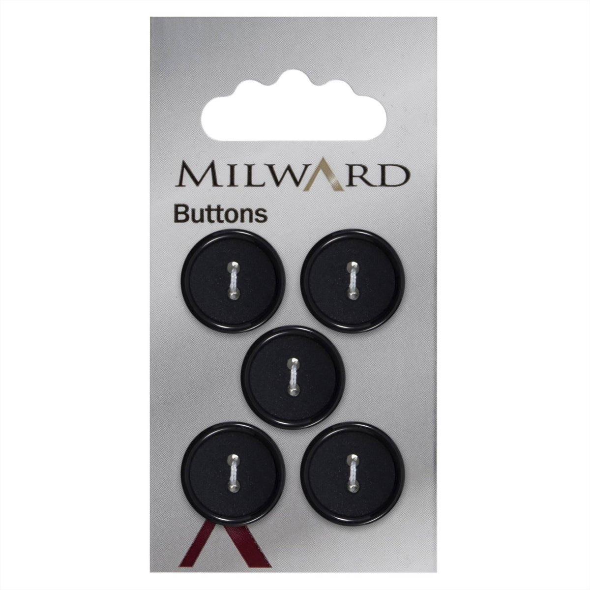 Milward Knoop Mat Zwart 16mm (5 stuks)
