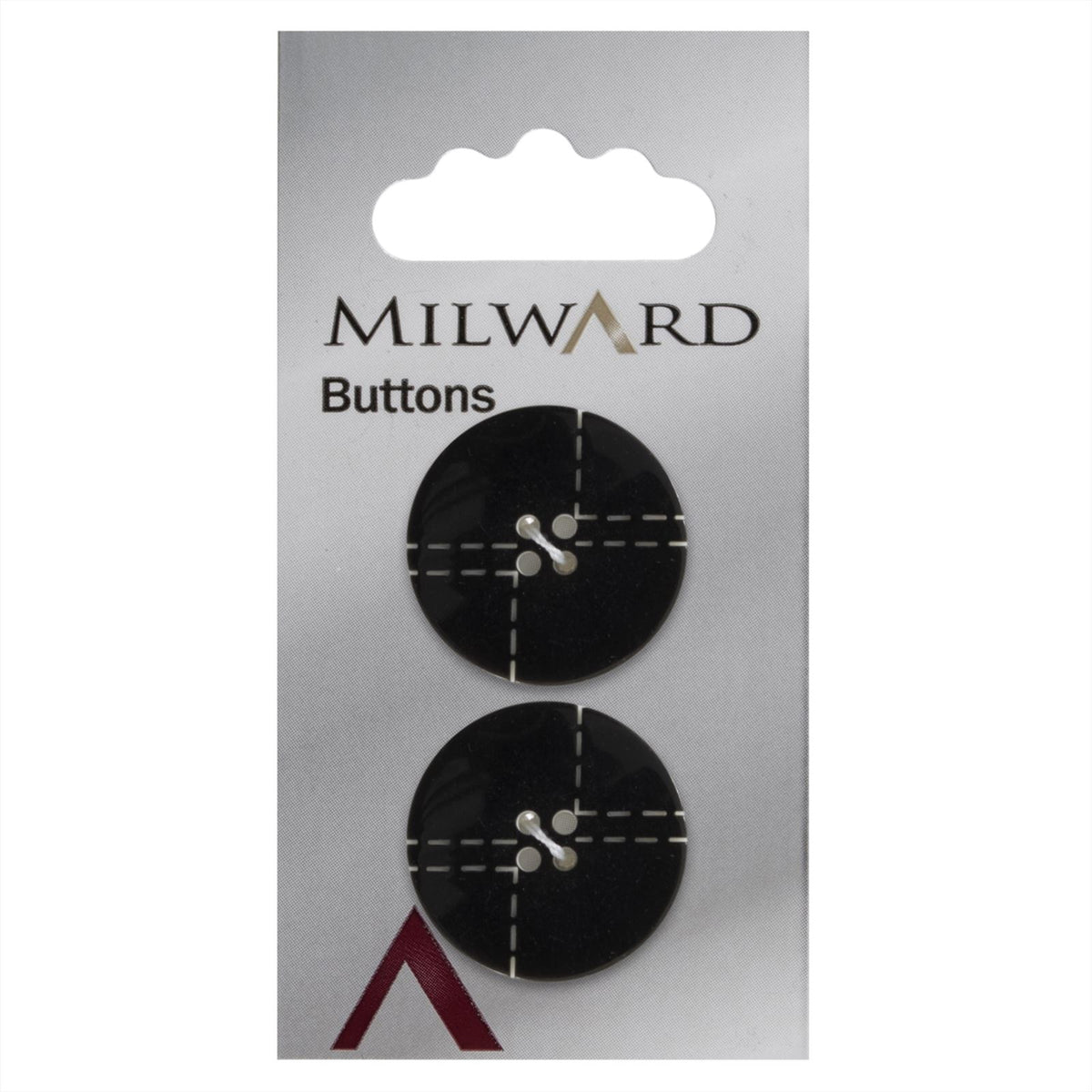 Milward Knoop met Werkje Zwart 25mm (2 stuks)