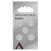 Milward Parelmoer Knoop Wit 12mm (5 stuks)