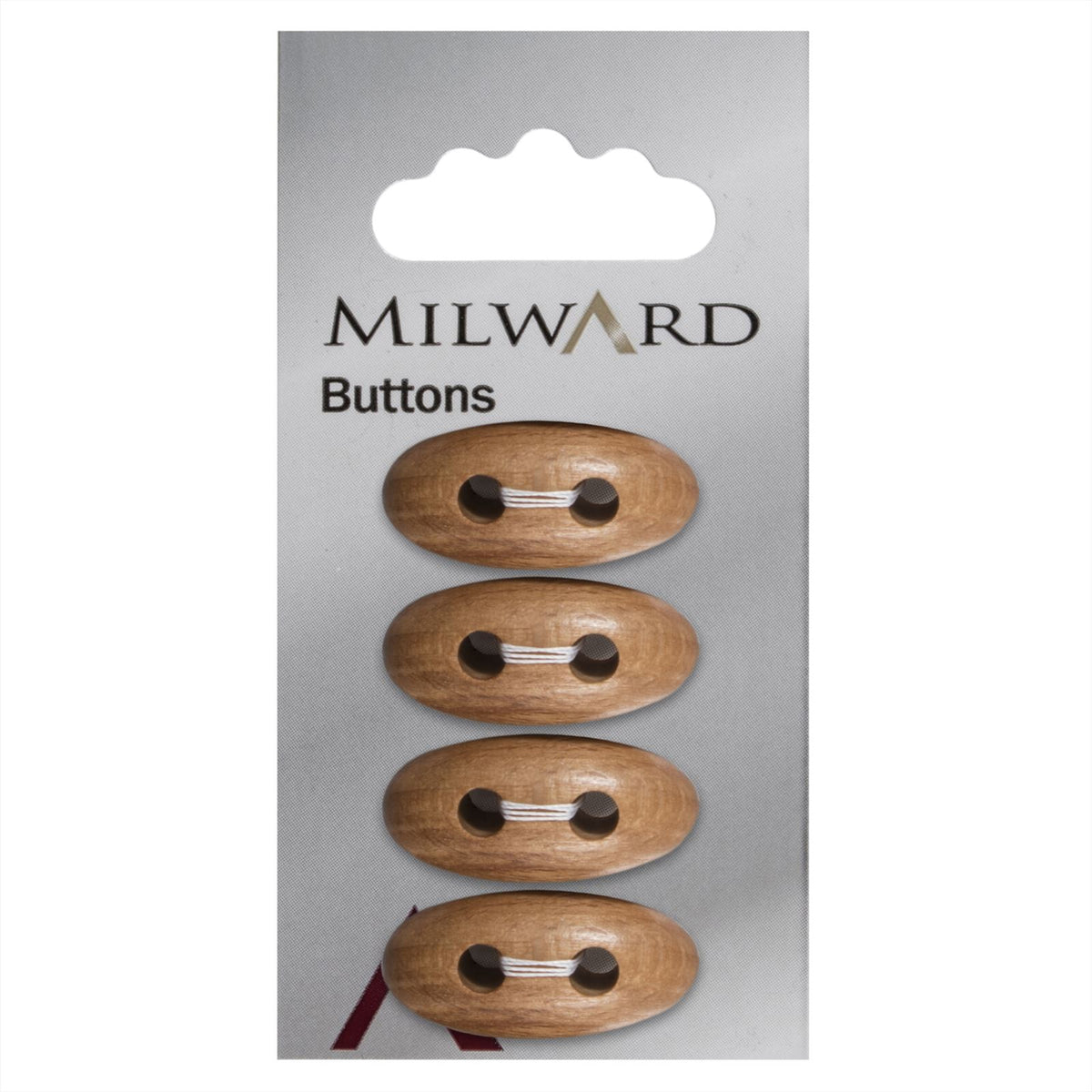 Milward Knebel Knoop Blank Hout 26mm (4 stuks)