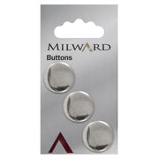 Milward Metalen Knoop Zilver 20mm (3 stuks)
