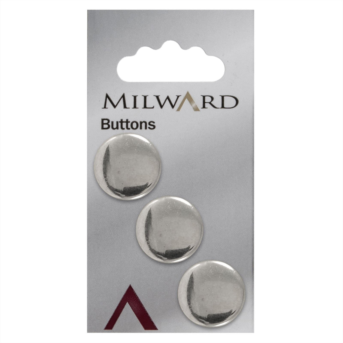 Milward Metalen Knoop Zilver 20mm (3 stuks)