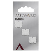 Milward Vlinder Knoop Wit 16mm (3 stuks)