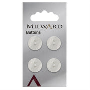 Milward Licht Golvende Parelmoer Knoop Wit 15mm (4 stuks)