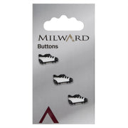 Milward Knoop Voetbalschoen Zwart/Wit 15mm (3 stuks)