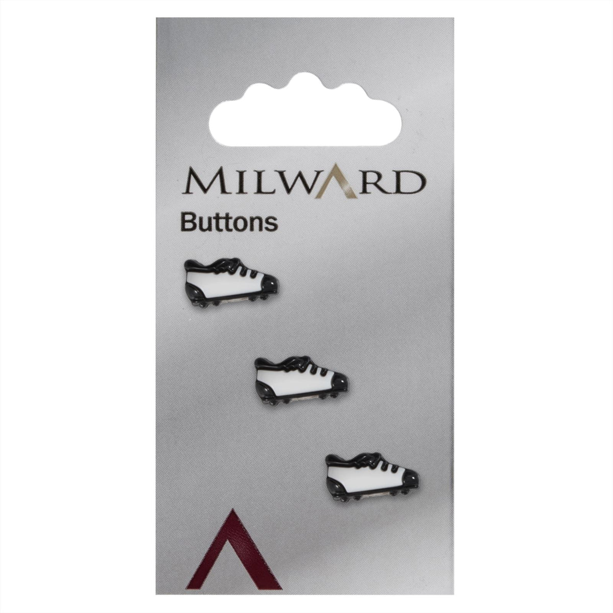 Milward Knoop Voetbalschoen Zwart/Wit 15mm (3 stuks)