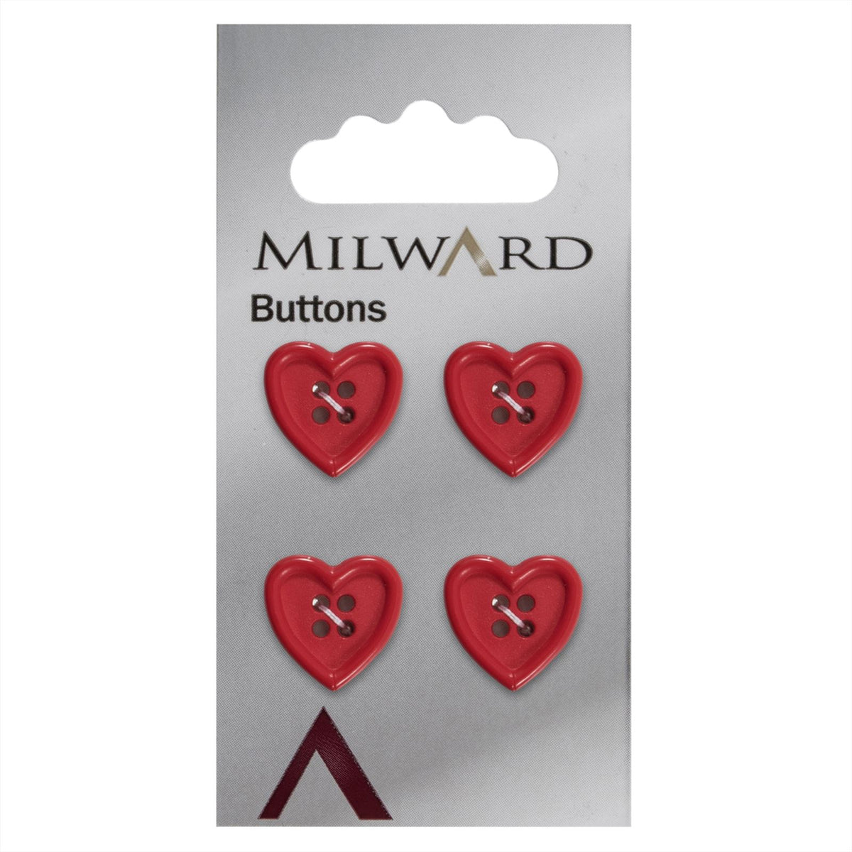 Milward Knoop Hart Rood 15mm (4 stuks)