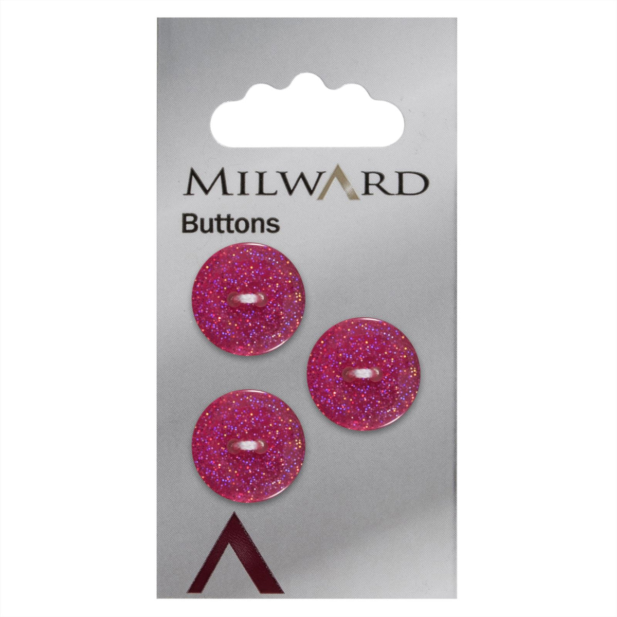 Milward Knoop Donker Roze 17mm (3 stuks)