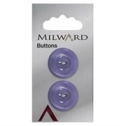 Milward Knoop Lila Glans Reliëf 22mm (2 stuks)