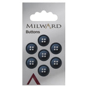 Milward Knoop Donkerblauw Glans 15mm (7 stuks)