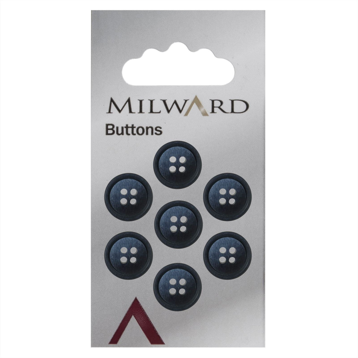 Milward Knoop Donkerblauw Glans 15mm (7 stuks)