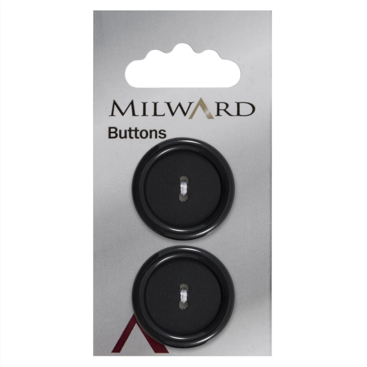 Milward Knoop Zwart Mat 27mm (2 stuks)