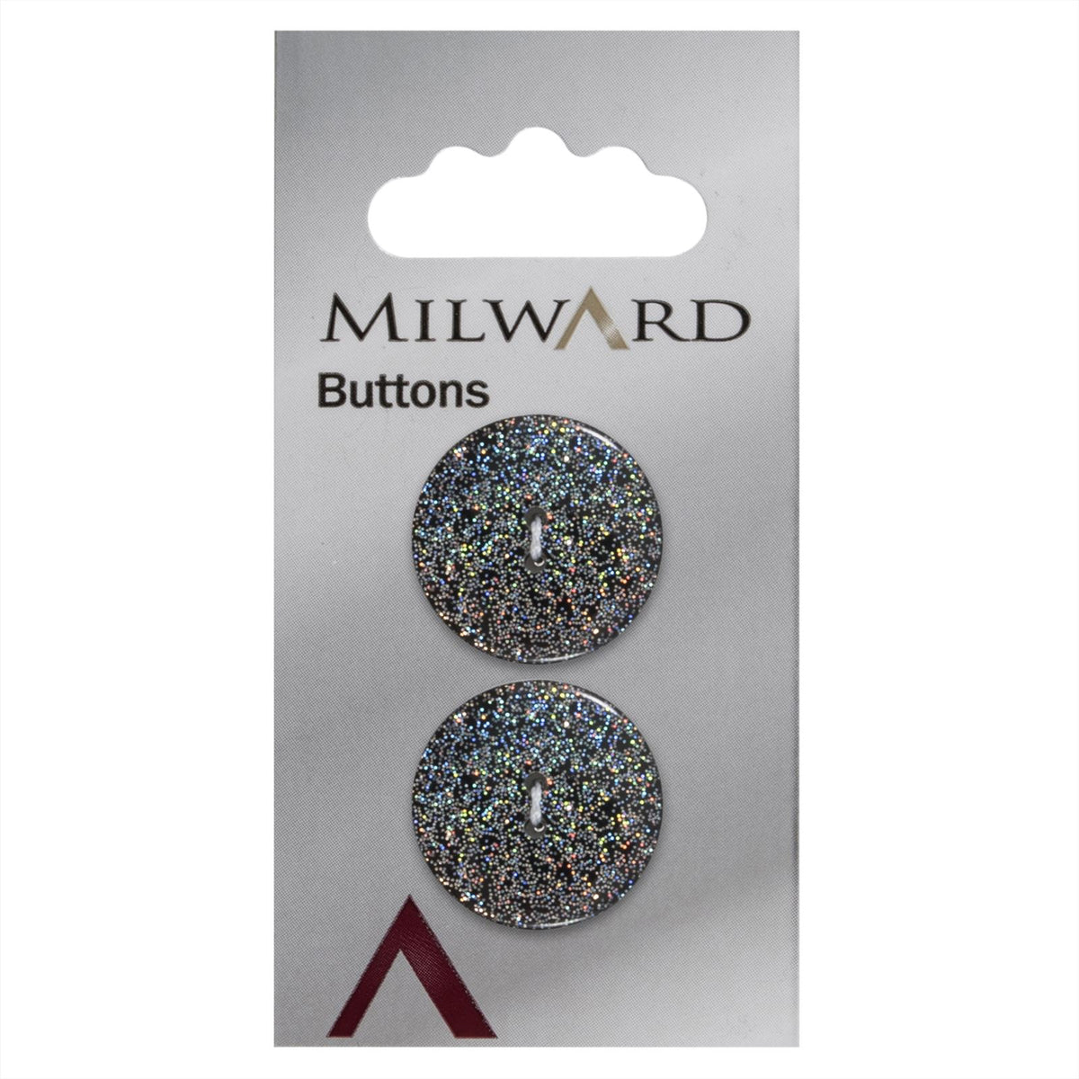 Milward Glitter Knoop 22mm (2 stuks)