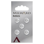 Milward Parelmoer Knoop Wit 11mm (5 stuks)