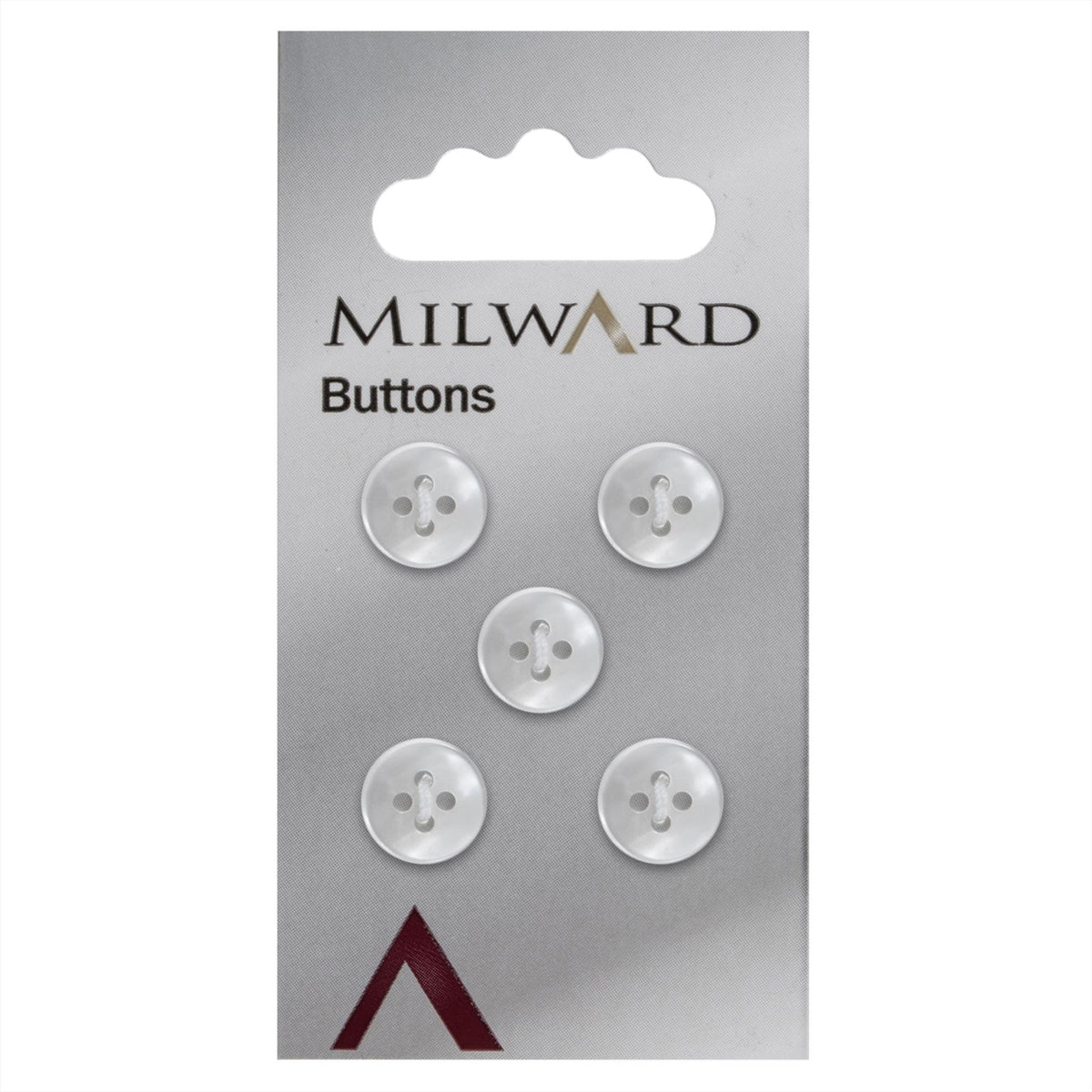 Milward Parelmoer Knoop Wit 11mm (5 stuks)