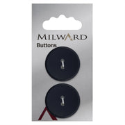 Milward Ronde Knoop Mat Donkerblauw 25mm (2 stuks)