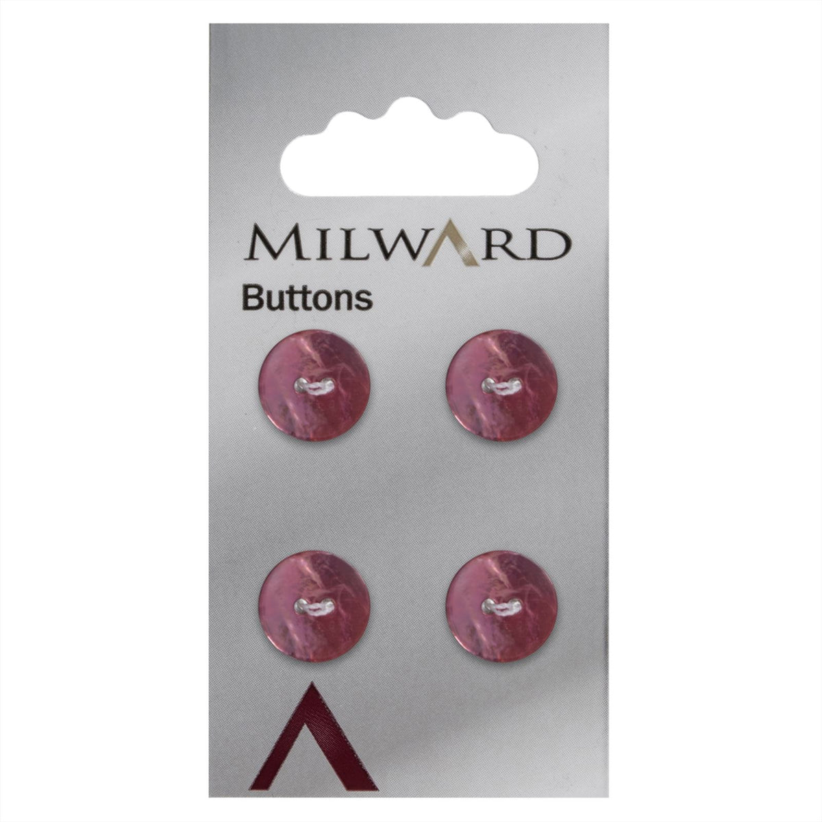 Milward Donker Roze Parelmoer Knoop 12mm (4 stuks)