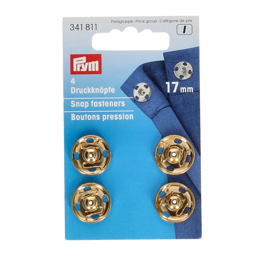 Prym Aannaaidrukknopen Goudkleurig 17 mm