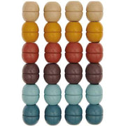 Rico Macramé Houten Kralen 19x22mm Earthy Colours - 24 stuks