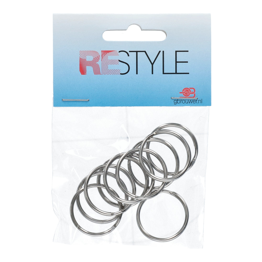Restyle Sleutelringen 25 mm (10 stuks)