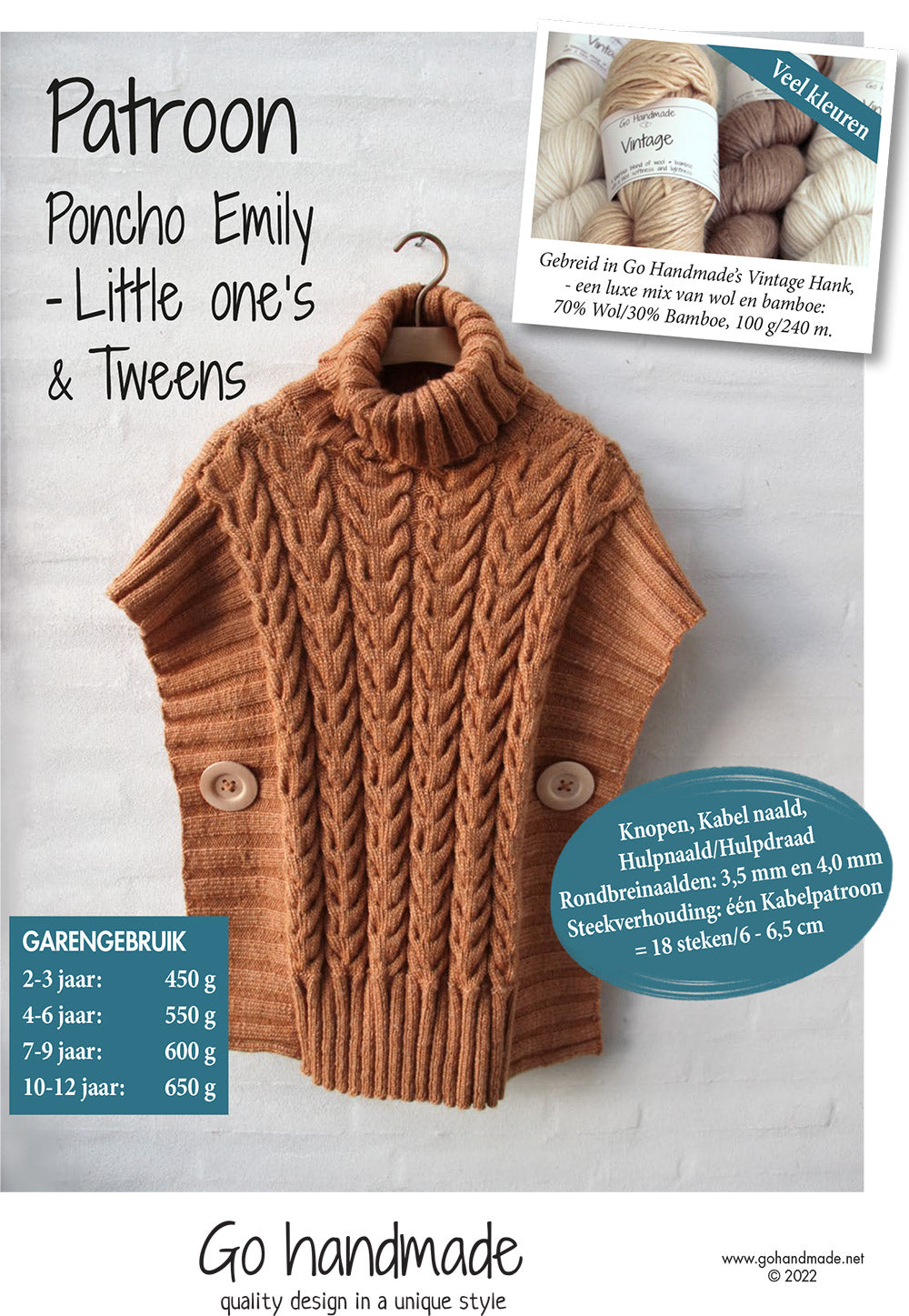 Poncho Emily Little One's & Tweens (Digital)