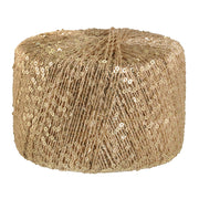 Lana Grossa Glamour 010 Beige bol pailletgaren gefotografeerd tegen een neutrale achtergrond