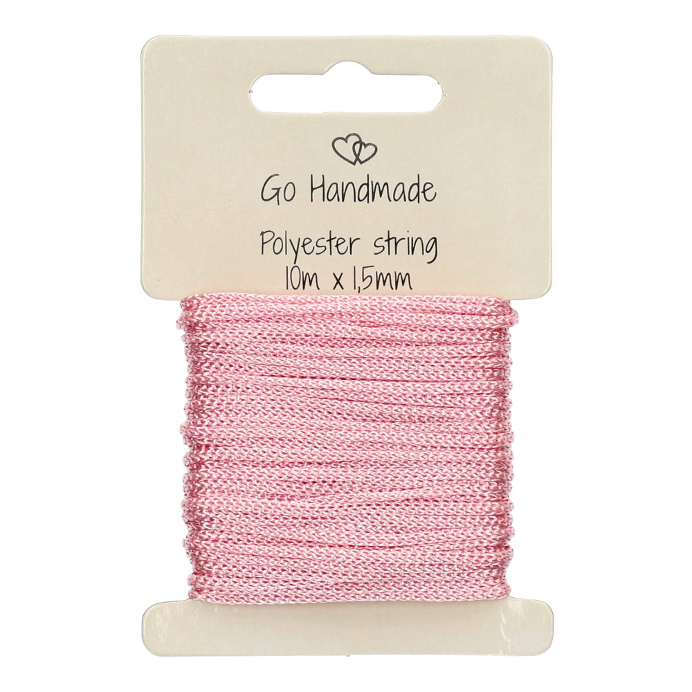 Go Handmade Polyester Koord 4 Roze
