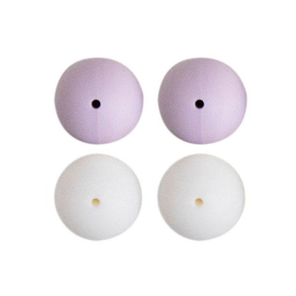 Go Handmade Siliconen Kralen 4 Stuks 24 Lavendel Mix