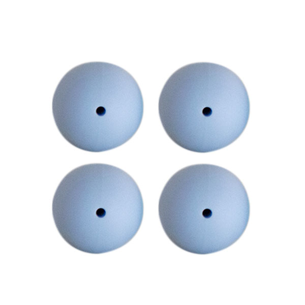 Go Handmade Siliconen Kralen 4 Stuks 32 Baby Blauw